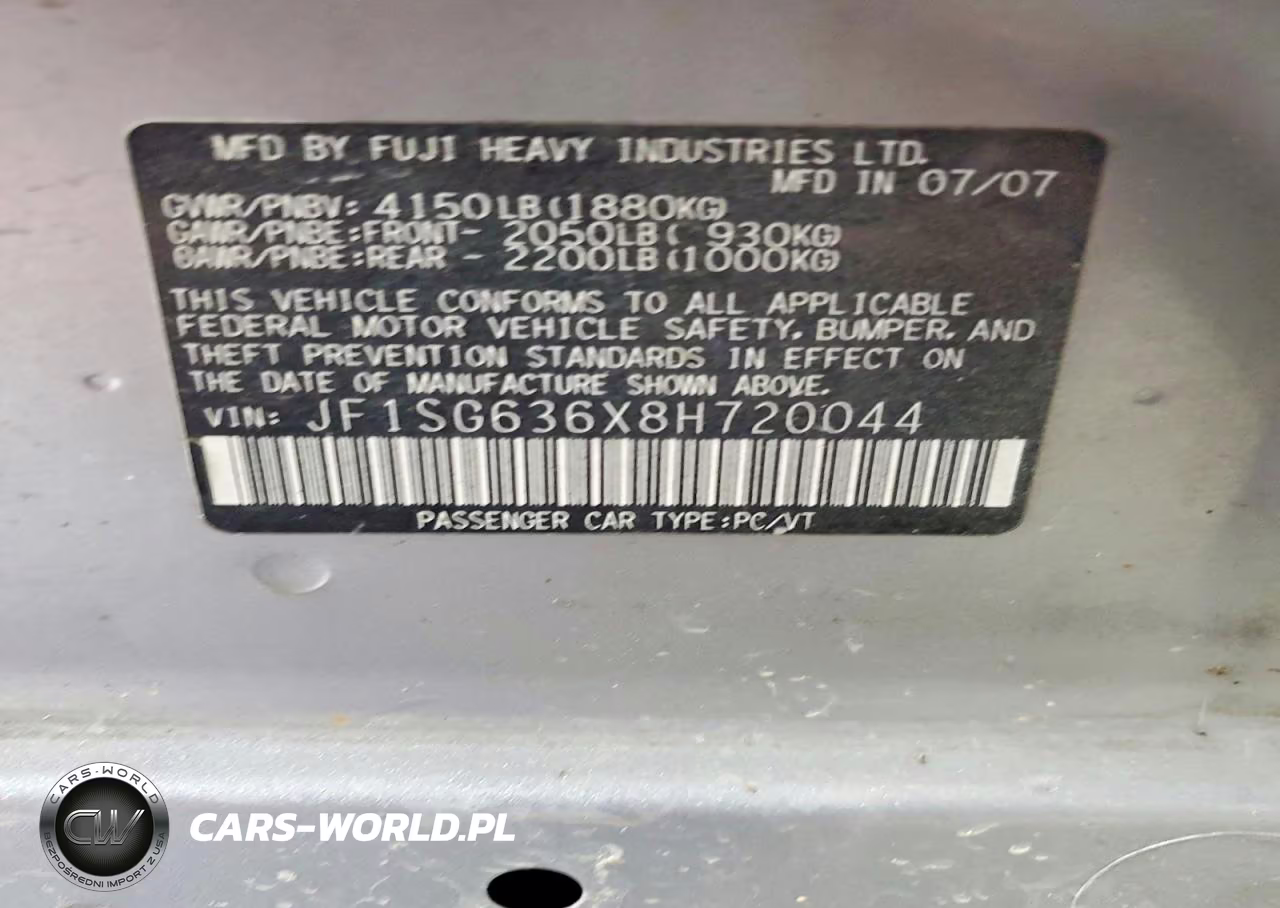 2008 Subaru Forester 2.5X VIN:JF1SG636X8H720044 - 13