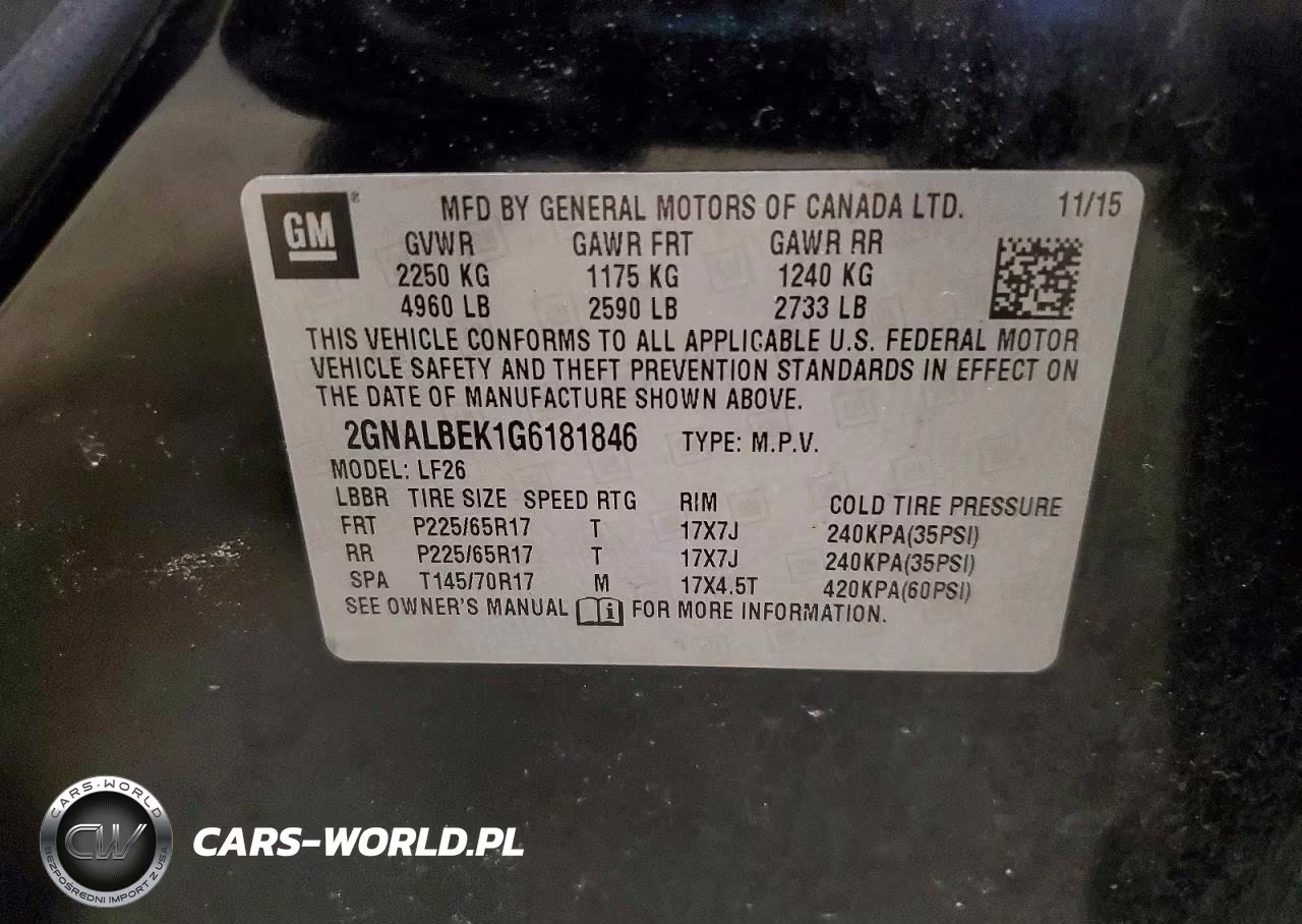 2016 Chevrolet Equinox Ls VIN:2GNALBEK1G6181846 - 13