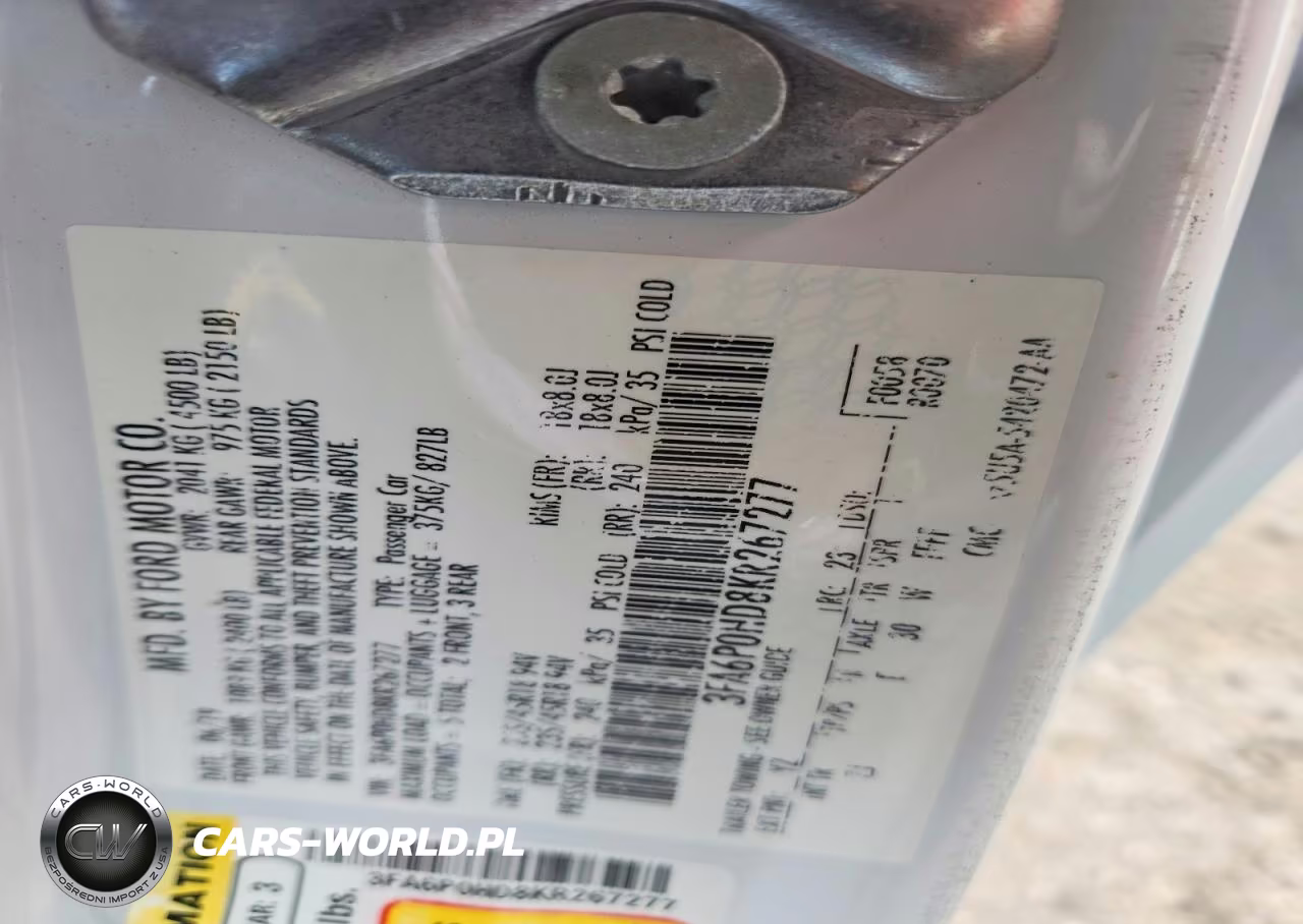 2019 Ford Fusion Se VIN:3FA6P0HD8KR267277 - 12