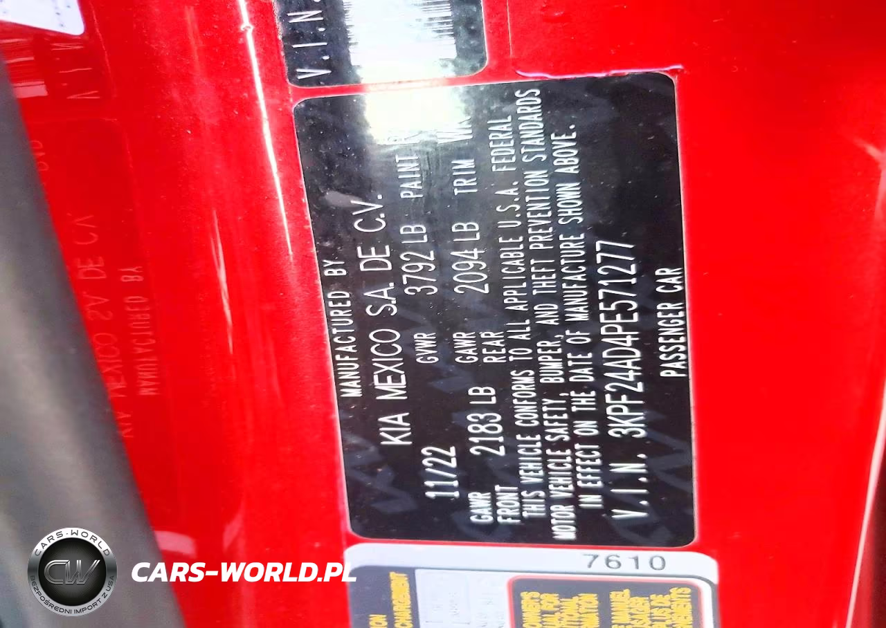 2023 Kia Forte Lxs VIN:3KPF24AD4PE571277 - 12