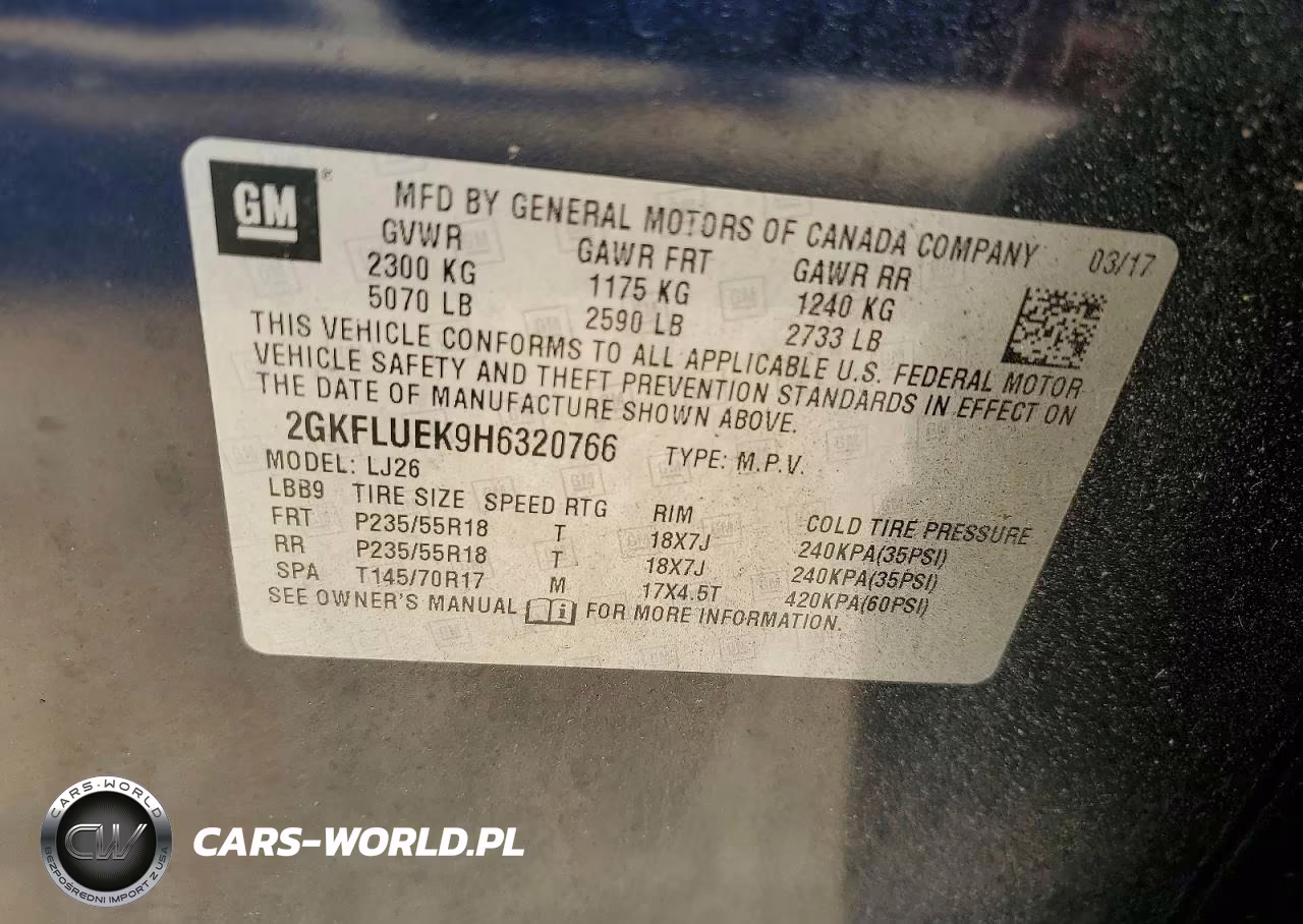 2017 GMC Terrain Slt VIN:2GKFLUEK9H6320766 - 13