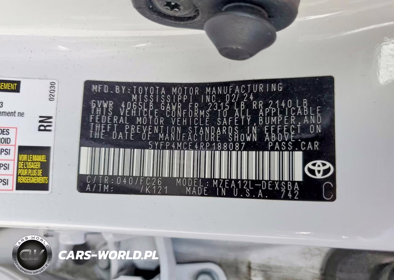 2024 Toyota Corolla Se VIN:5YFP4MCE4RP188087 - 12