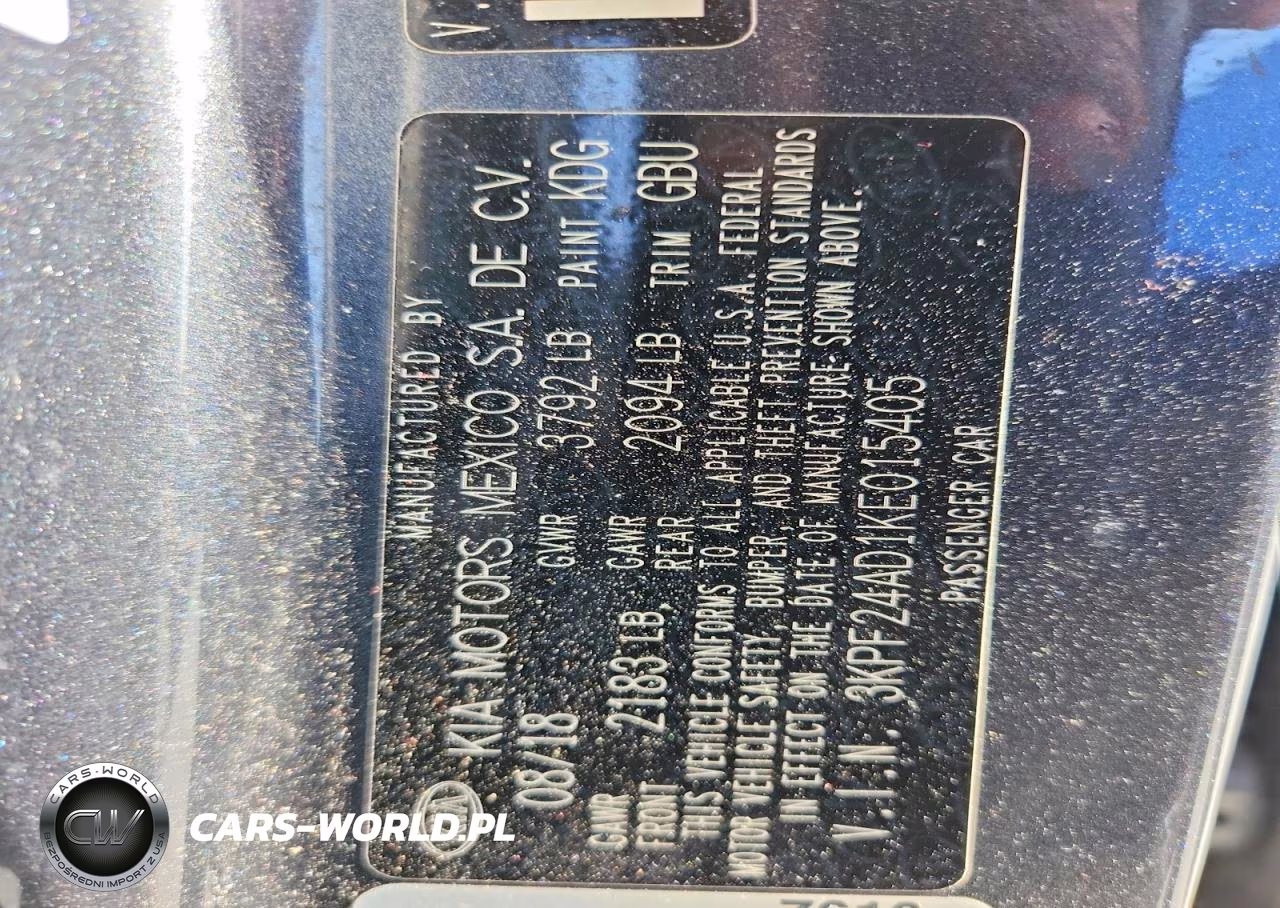 2019 Kia Forte Lxs VIN:3KPF24AD1KE015405 - 12