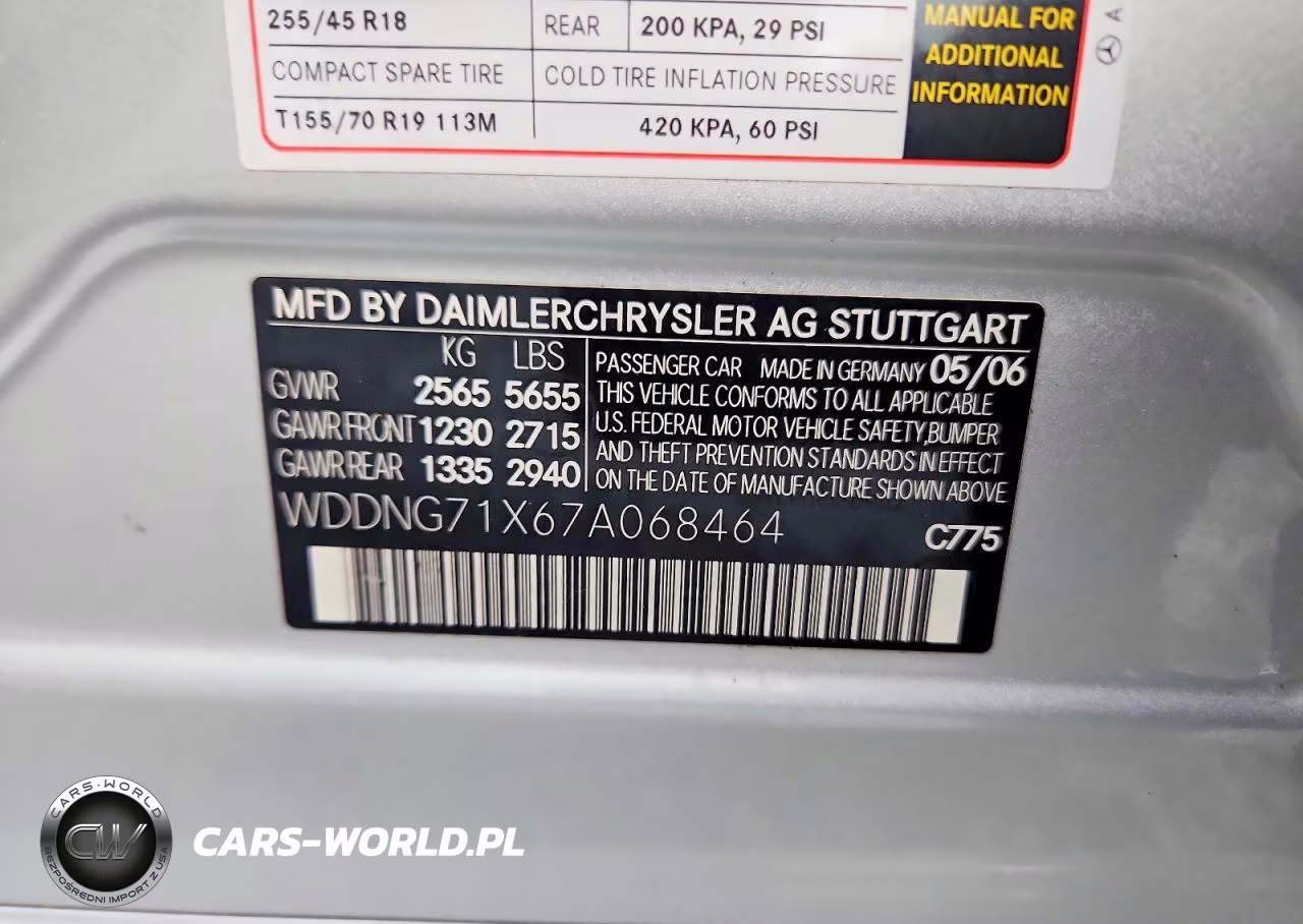 2007 Mercedes-Benz S VIN:WDDNG71X67A068464 - 12