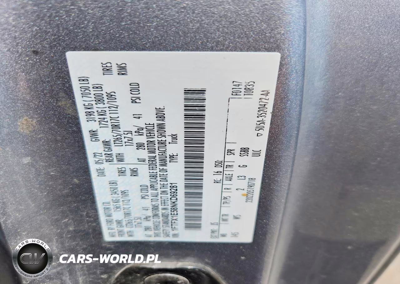 2022 Ford F150 Super Cab VIN:1FTFX1E58NKD69281 - 12