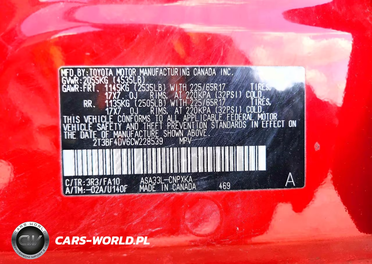 2012 Toyota Rav4 Base VIN:2T3BF4DV6CW228539 - 12