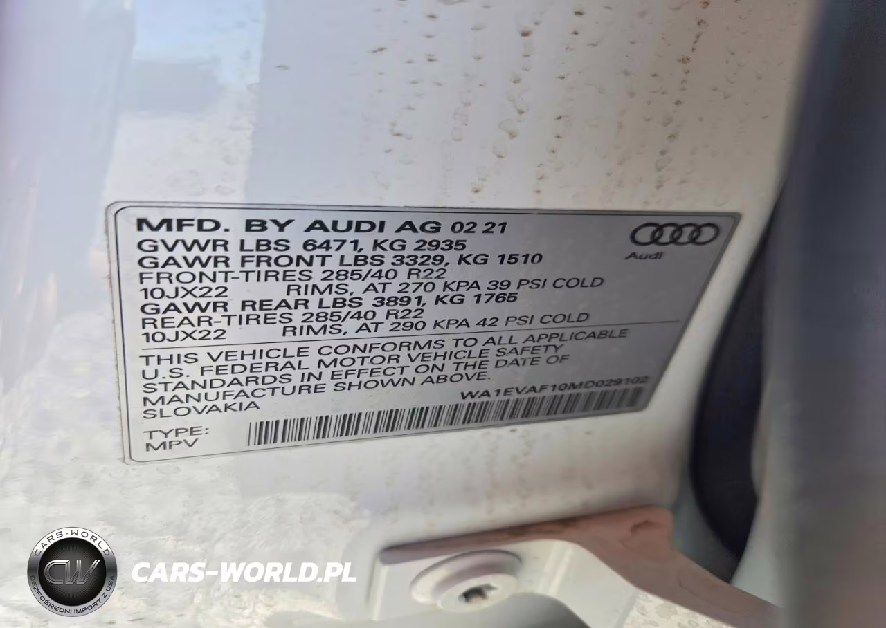 2021 Audi Q8 Premium Plus S-Line VIN:WA1EVAF10MD029102 - 14