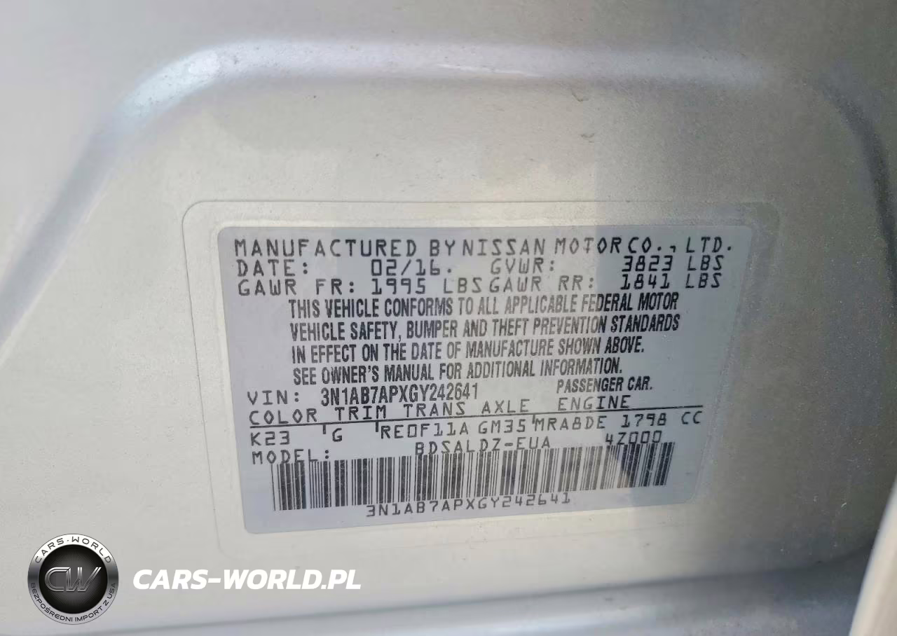 2016 Nissan Sentra Sv VIN:3N1AB7APXGY242641 - 12