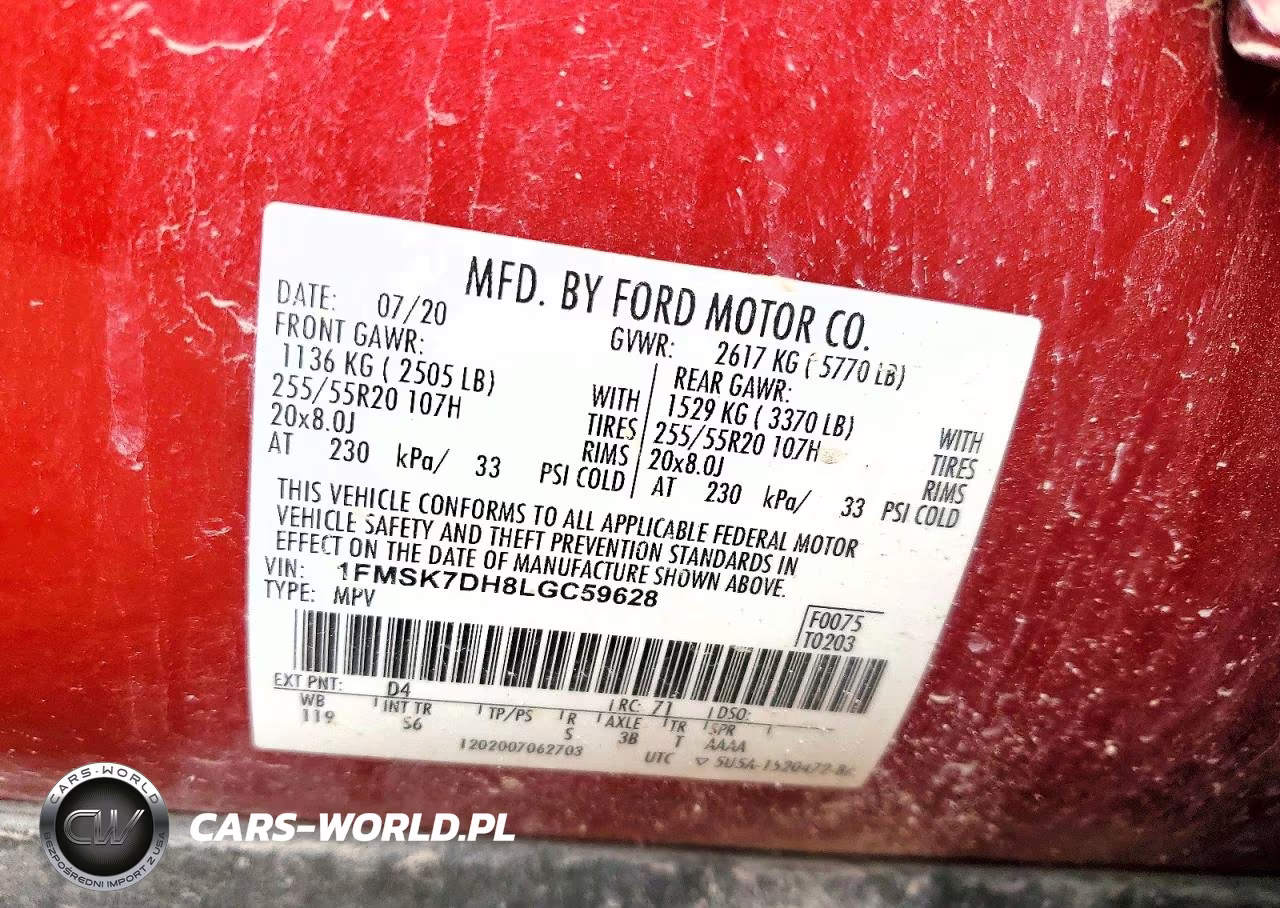 2020 Ford Explorer Xlt VIN:1FMSK7DH8LGC59628 - 13