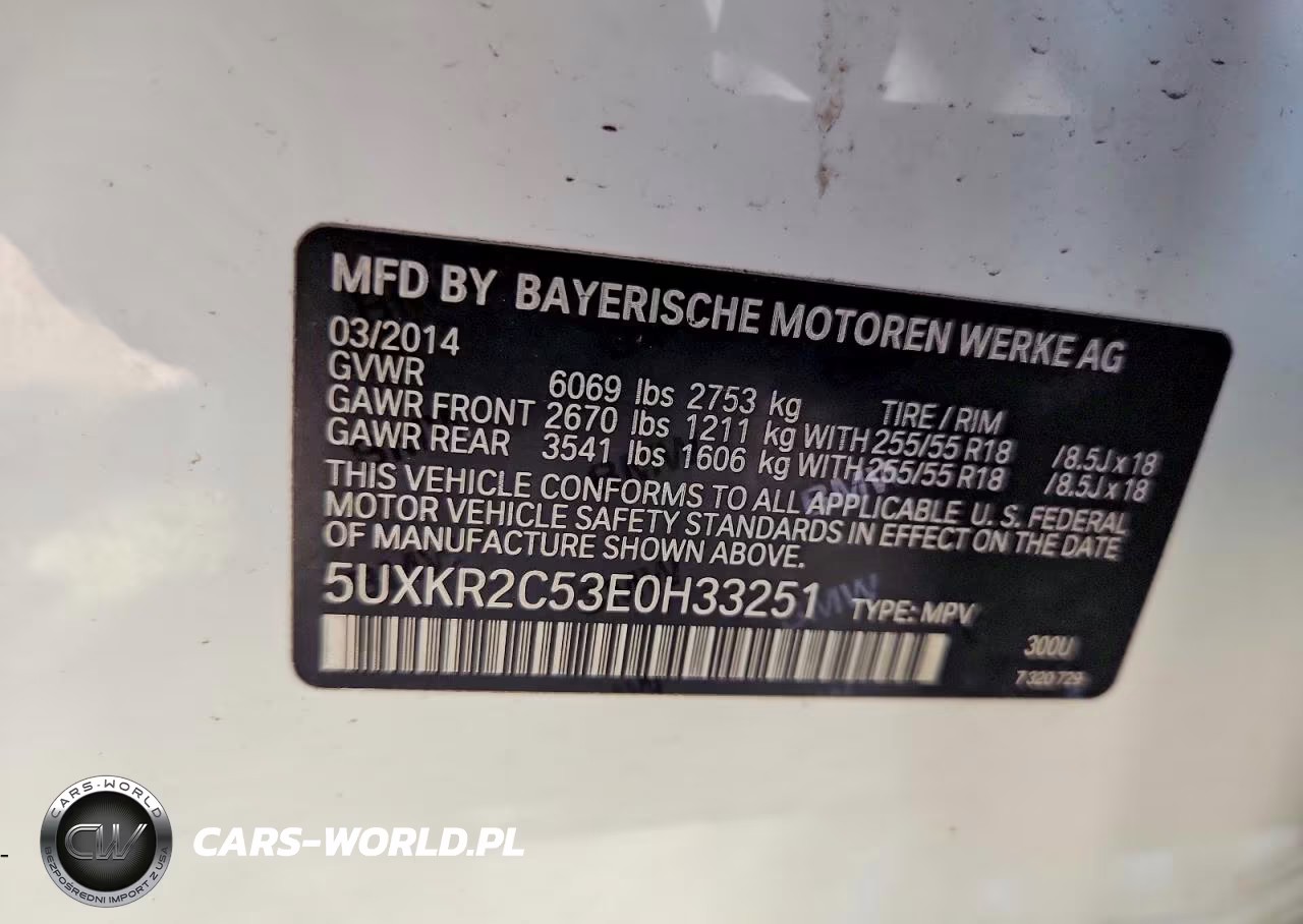 2014 BMW X5 Sdrive35I VIN:5UXKR2C53E0H33251 - 13