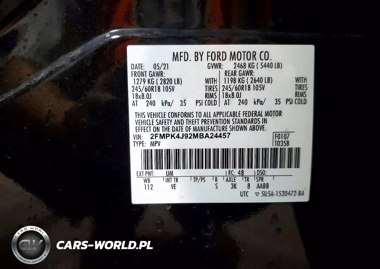 2021 Ford Edge Sel VIN:2FMPK4J92MBA24457 - 14