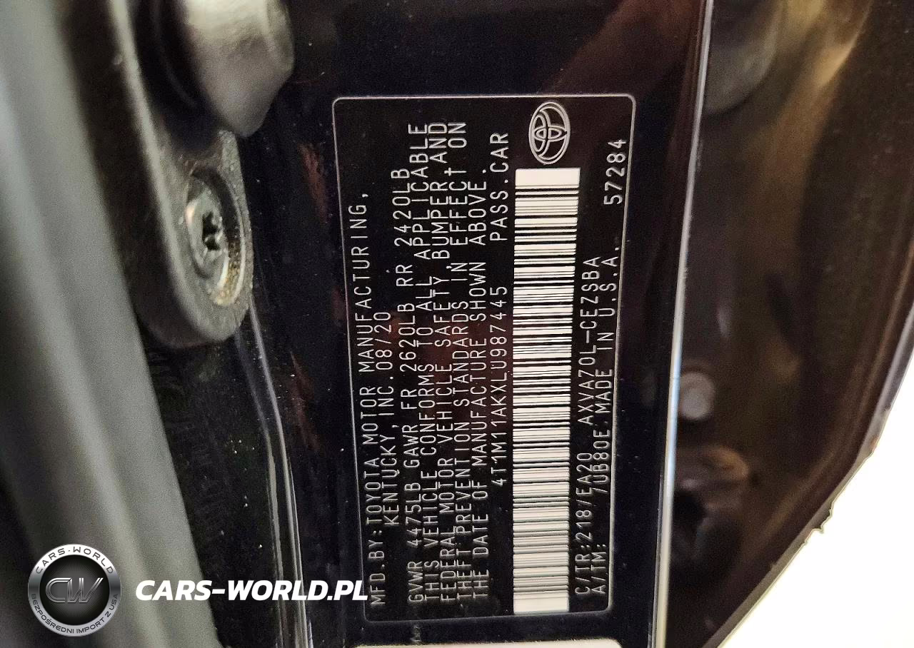 2020 Toyota Camry Se VIN:4T1M11AKXLU987445 - 12