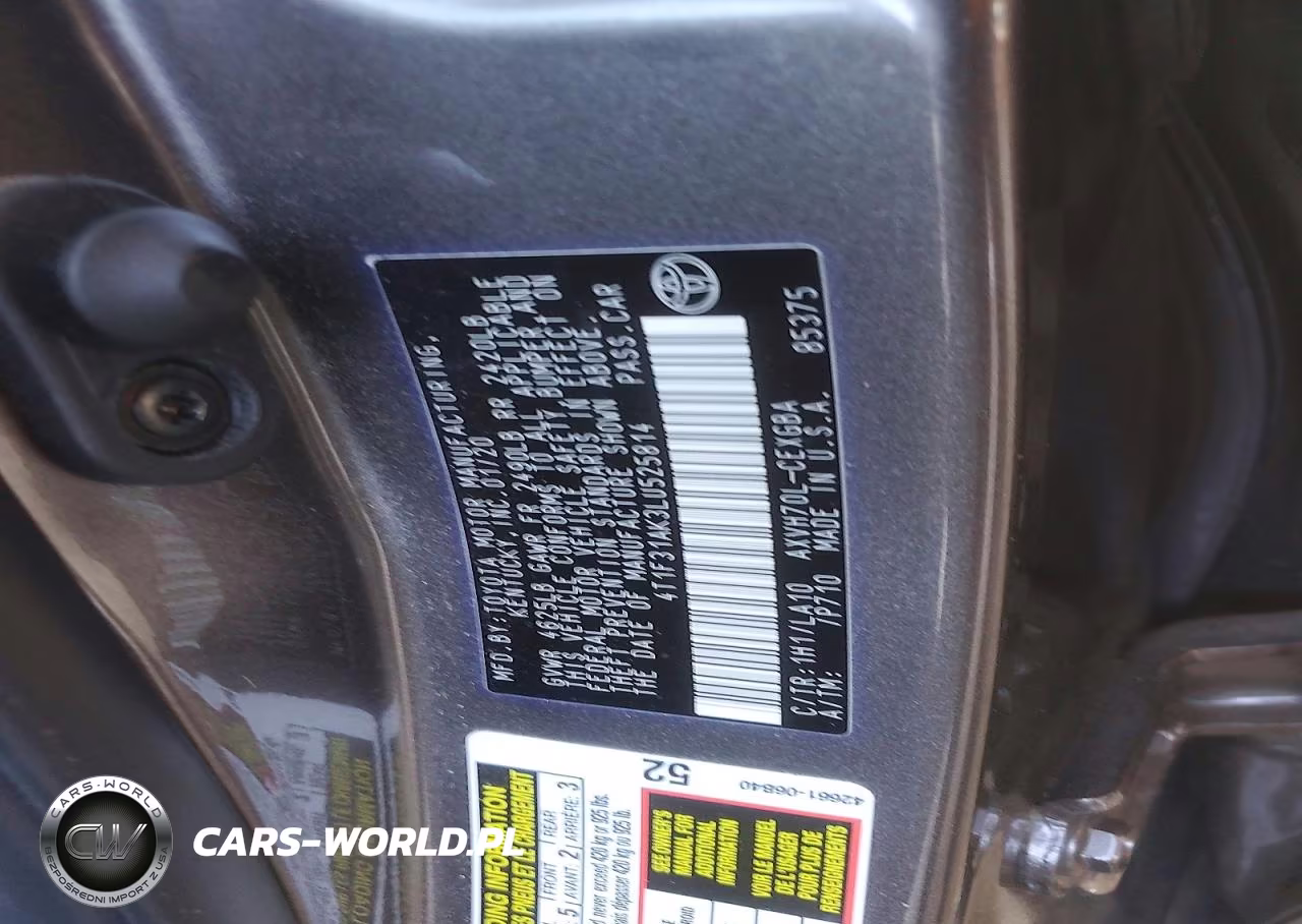 2020 Toyota Camry Xle VIN:4T1F31AK3LU525814 - 12
