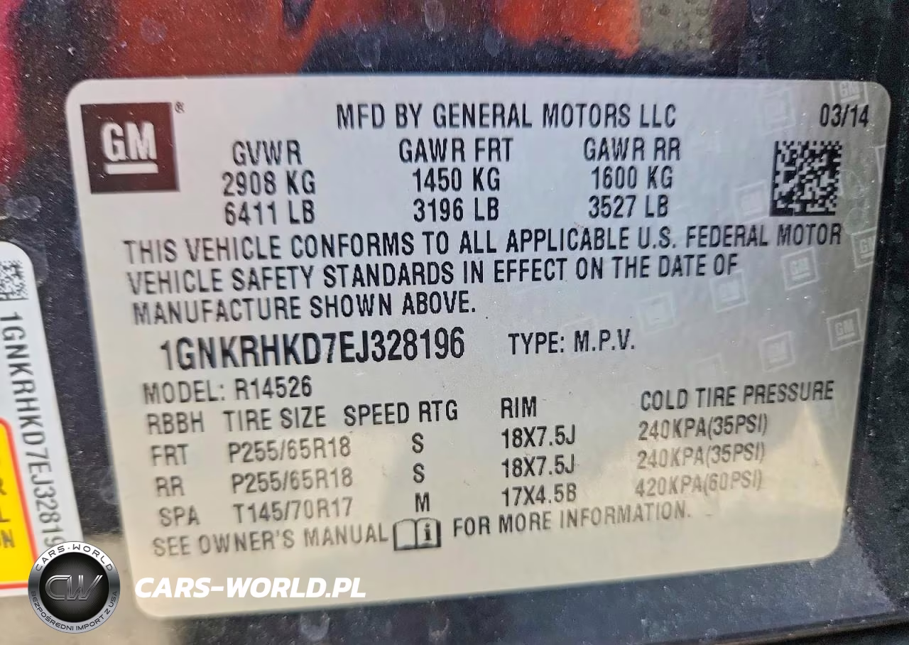 2014 Chevrolet Traverse Lt VIN:1GNKRHKD7EJ328196 - 13