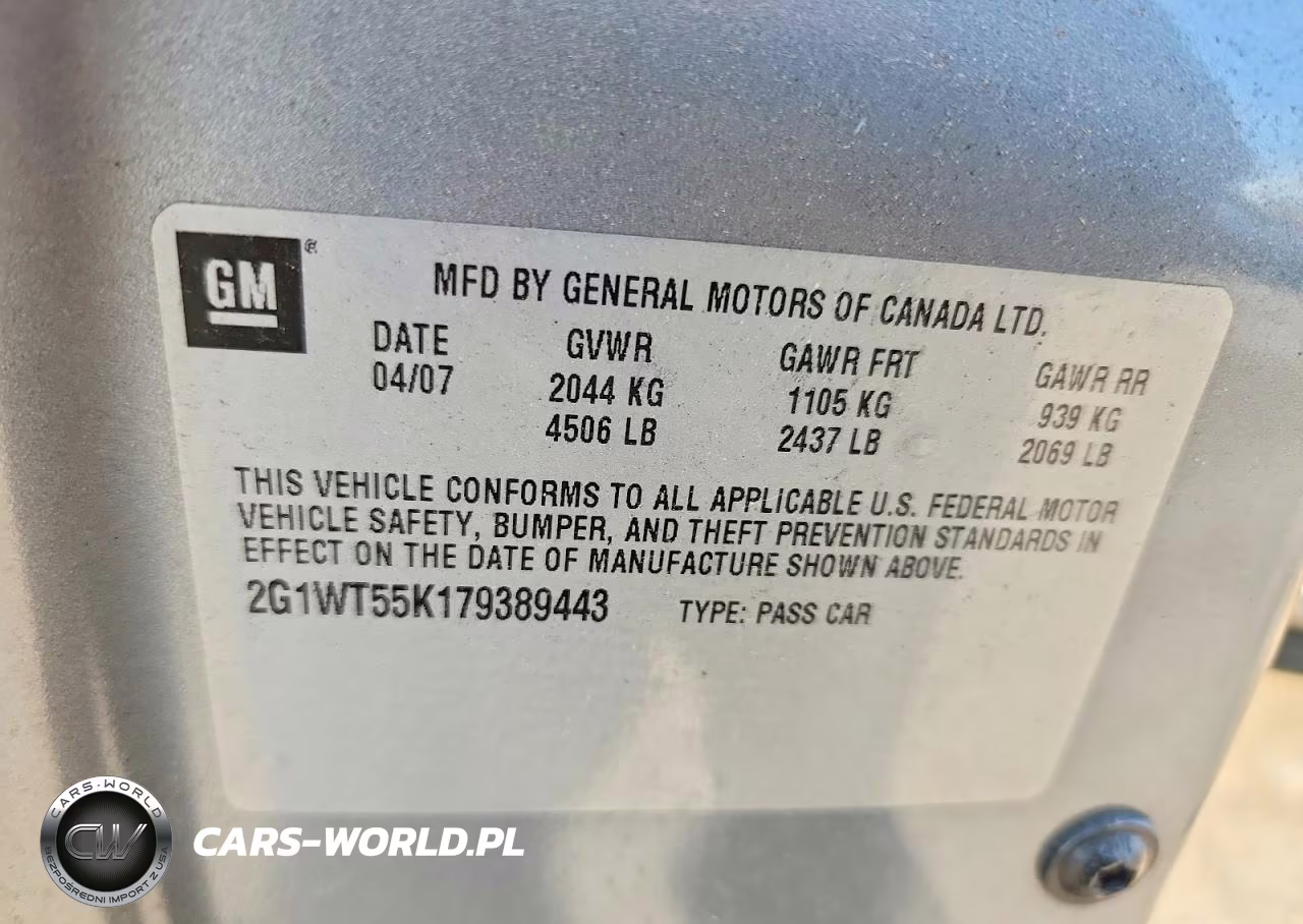 2007 Chevrolet Impala Lt VIN:2G1WT55K179389443 - 12