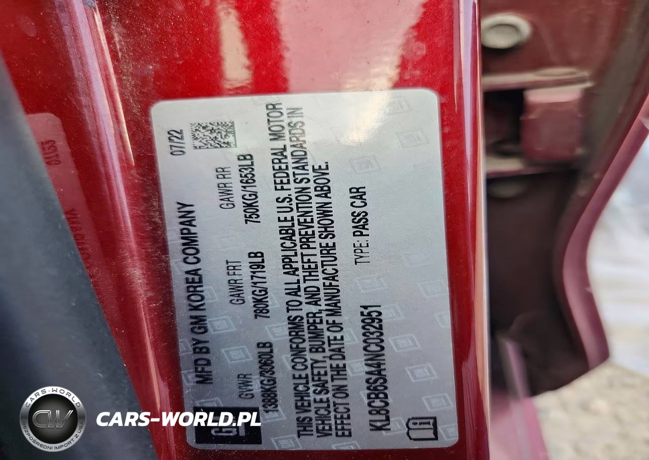 2022 Chevrolet Spark Ls VIN:KL8CB6SA4NC032951 - 12