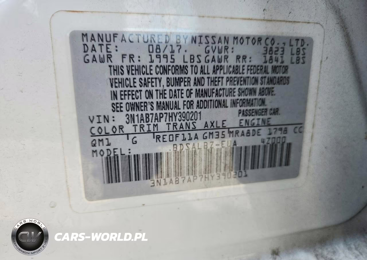 2017 Nissan Sentra S VIN:3N1AB7AP7HY390201 - 13