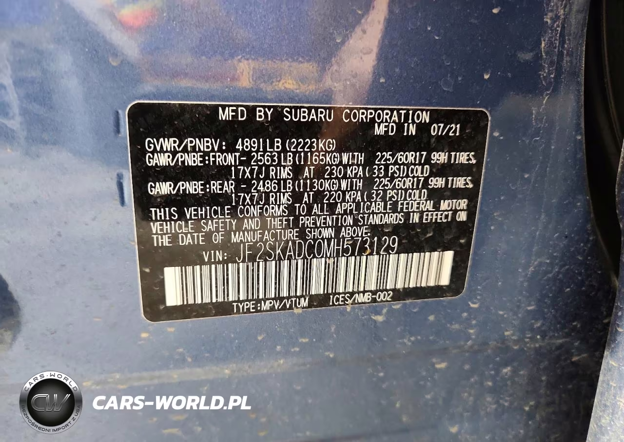 2021 Subaru Forester VIN:JF2SKADC0MH573129 - 13