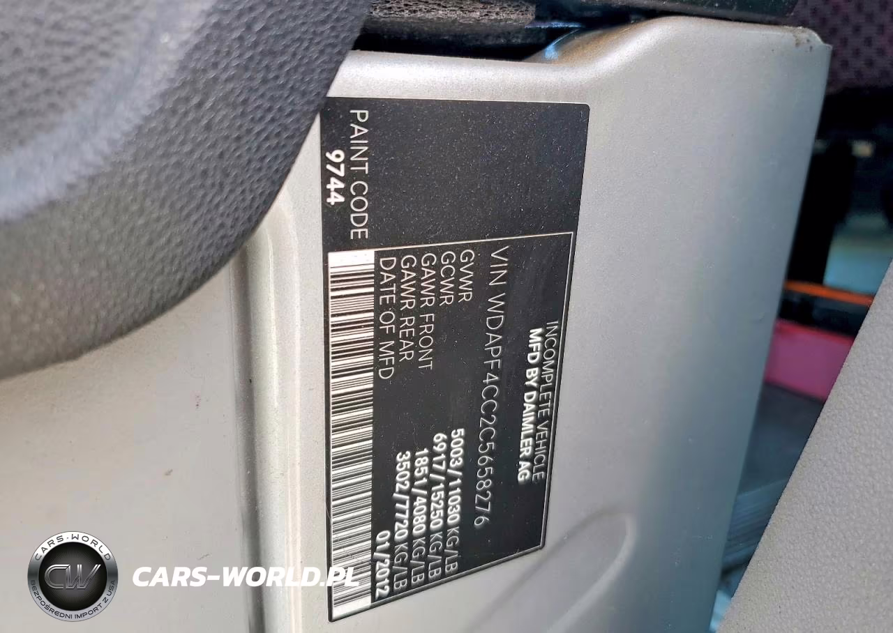 2012 Mercedes-Benz Sprinter 3500 VIN:WDAPF4CC2C5658276 - 13