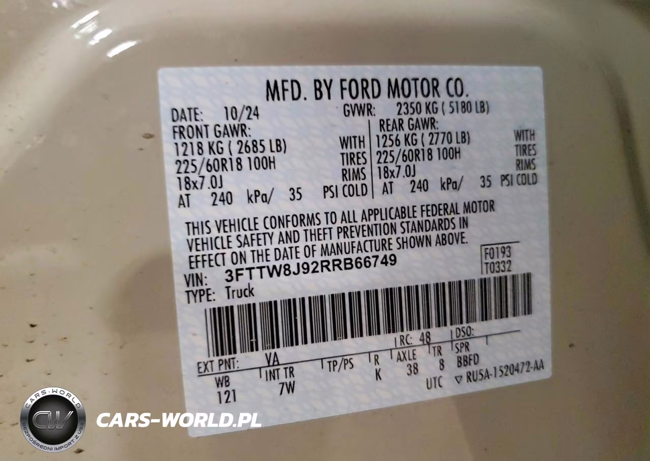 2024 Ford Maverick Xlt VIN:3FTTW8J92RRB66749 - 12