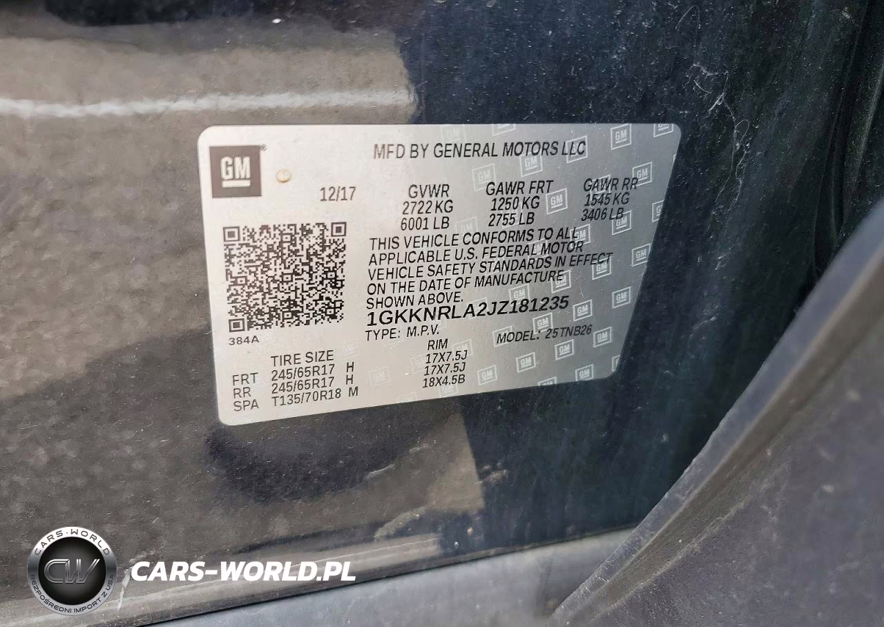2018 GMC Acadia Sle VIN:1GKKNRLA2JZ181235 - 13