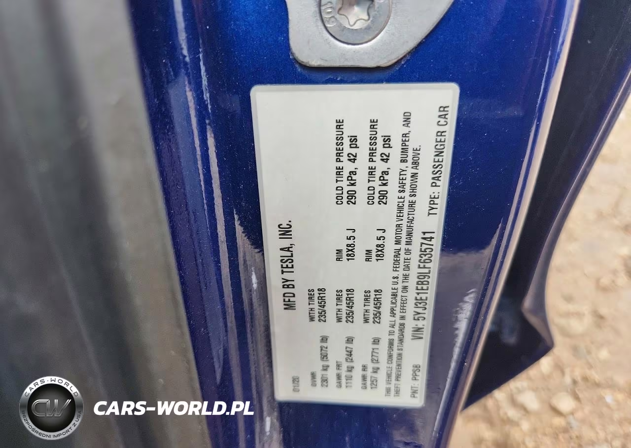 2020 Tesla Model 3 VIN:5YJ3E1EB9LF635741 - 12