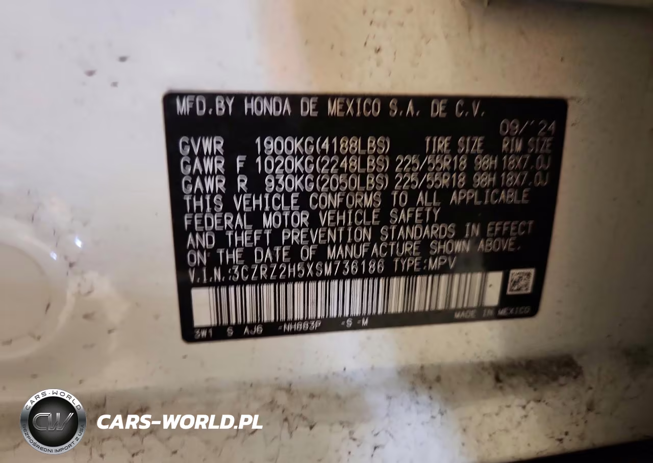 2025 Honda Hr-V Sport VIN:3CZRZ2H5XSM736186 - 13