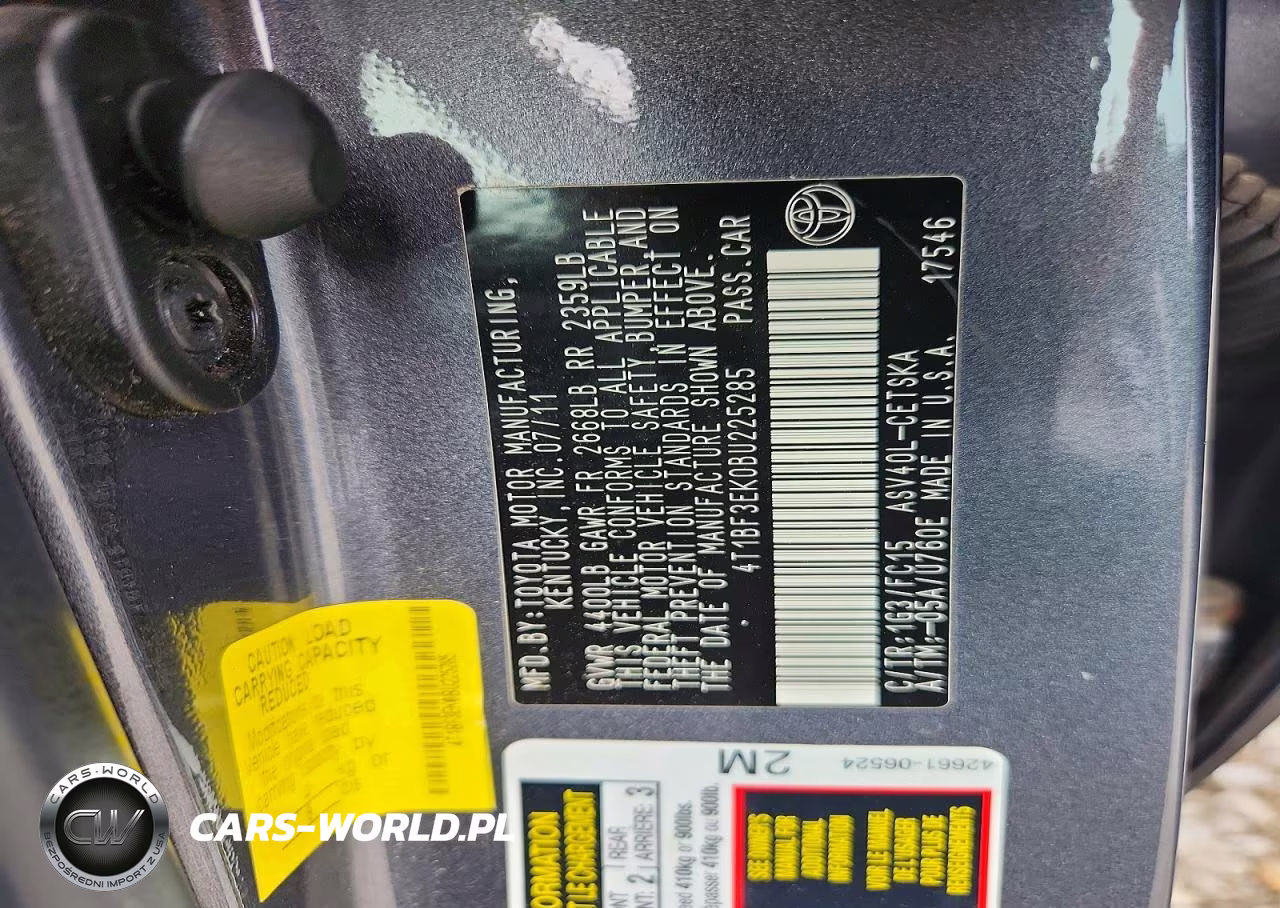 2011 Toyota Camry Se VIN:4T1BF3EK0BU225285 - 13