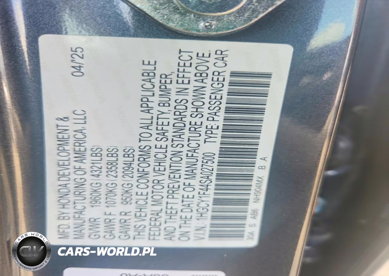 2025 Honda Accord Se VIN:1HGCY1F44SA027500 - 13