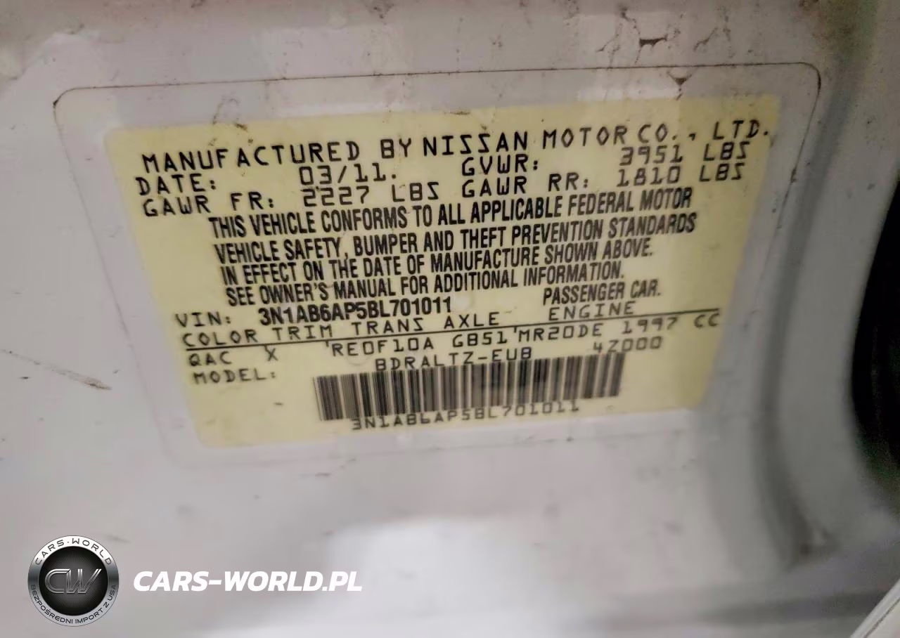 2011 Nissan Sentra Sl W-Continuo VIN:3N1AB6AP5BL701011 - 12