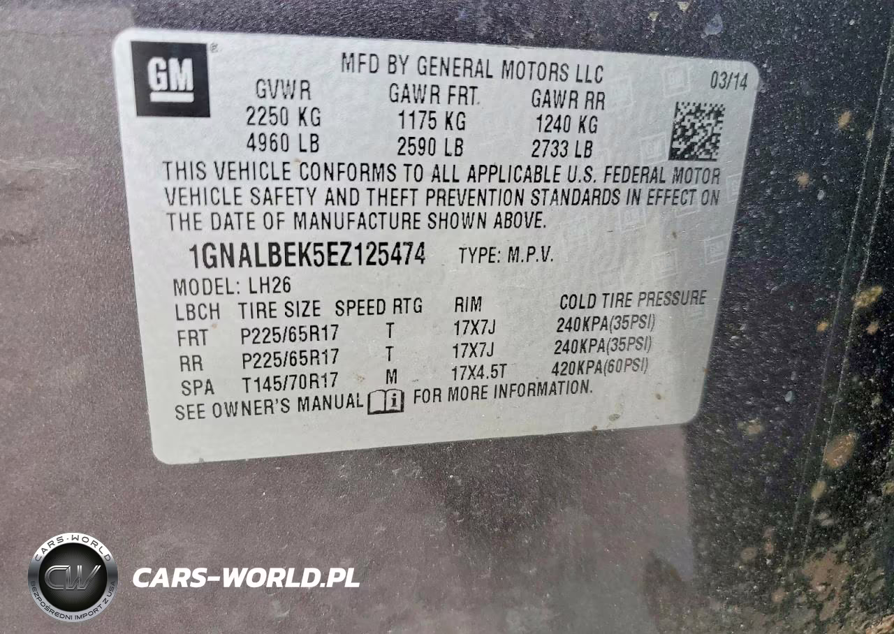 2014 Chevrolet Equinox Lt VIN:1GNALBEK5EZ125474 - 12