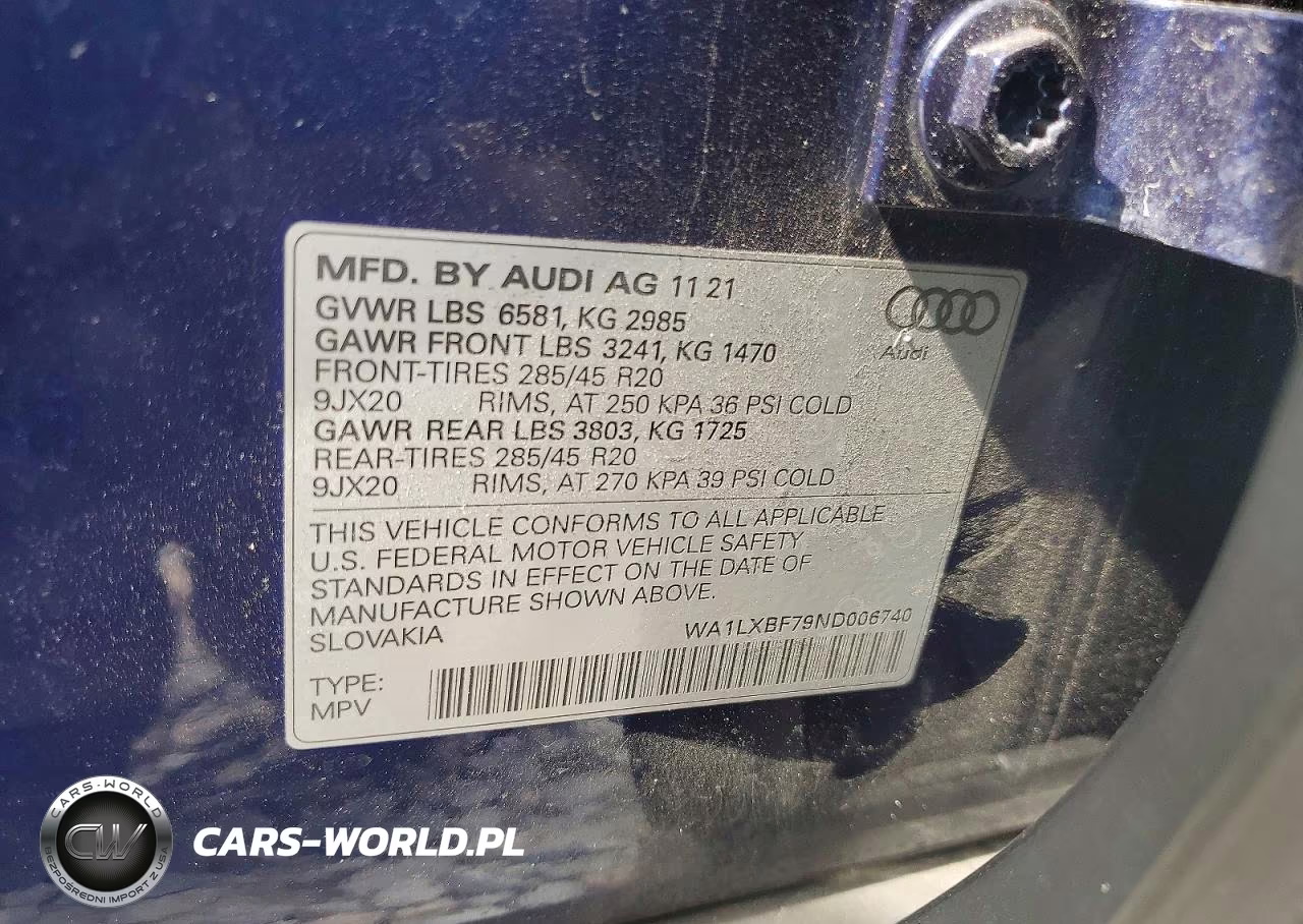 2022 Audi Q7 Premium Plus VIN:WA1LXBF79ND006740 - 13