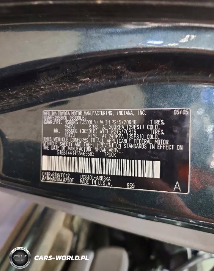 2005 Toyota Tundra Access Cab Sr5 VIN:5TBBT44145S469583 - 12