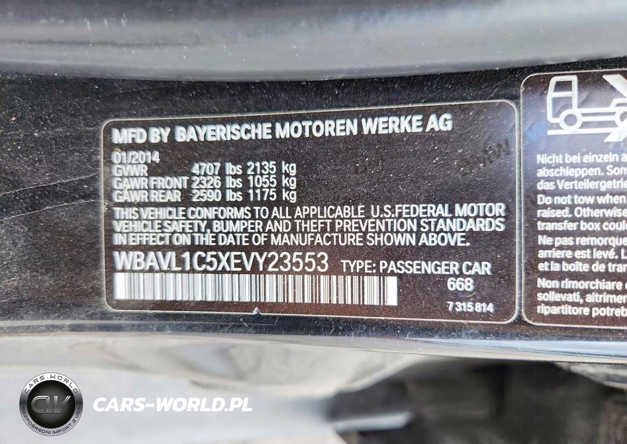 2014 BMW X1 xDrive28I VIN:WBAVL1C5XEVY23553 - 13