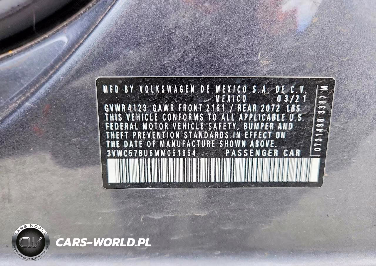 2021 Volkswagen Jetta S VIN:3VWC57BU5MM051954 - 12