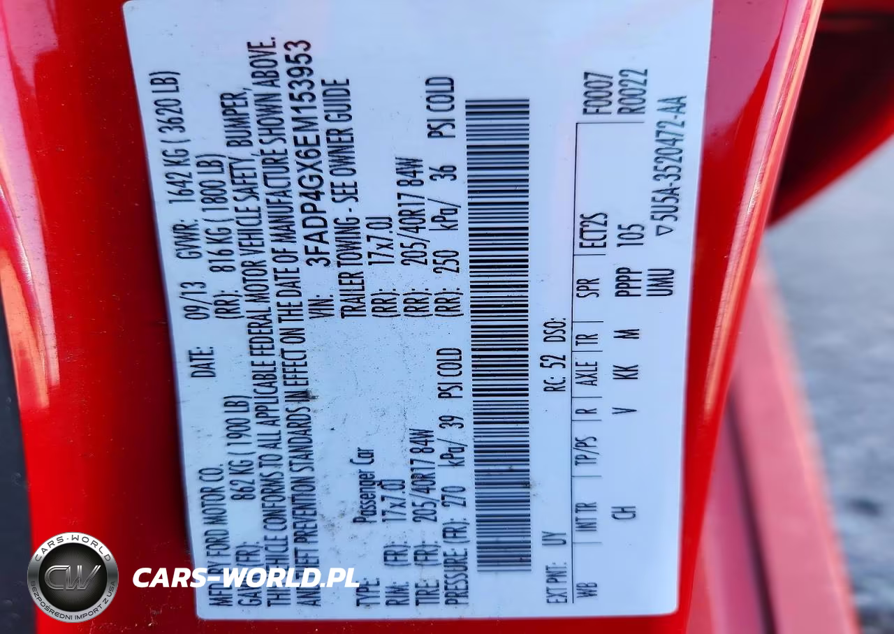 2014 Ford Fiesta St VIN:3FADP4GX6EM153953 - 12