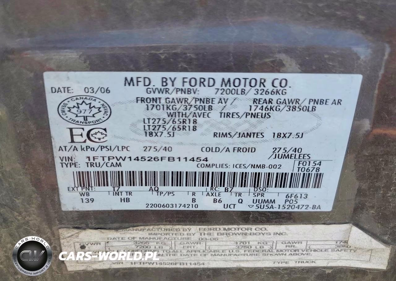 2006 Ford F150 Supercrew VIN:1FTPW14526FB11454 - 12