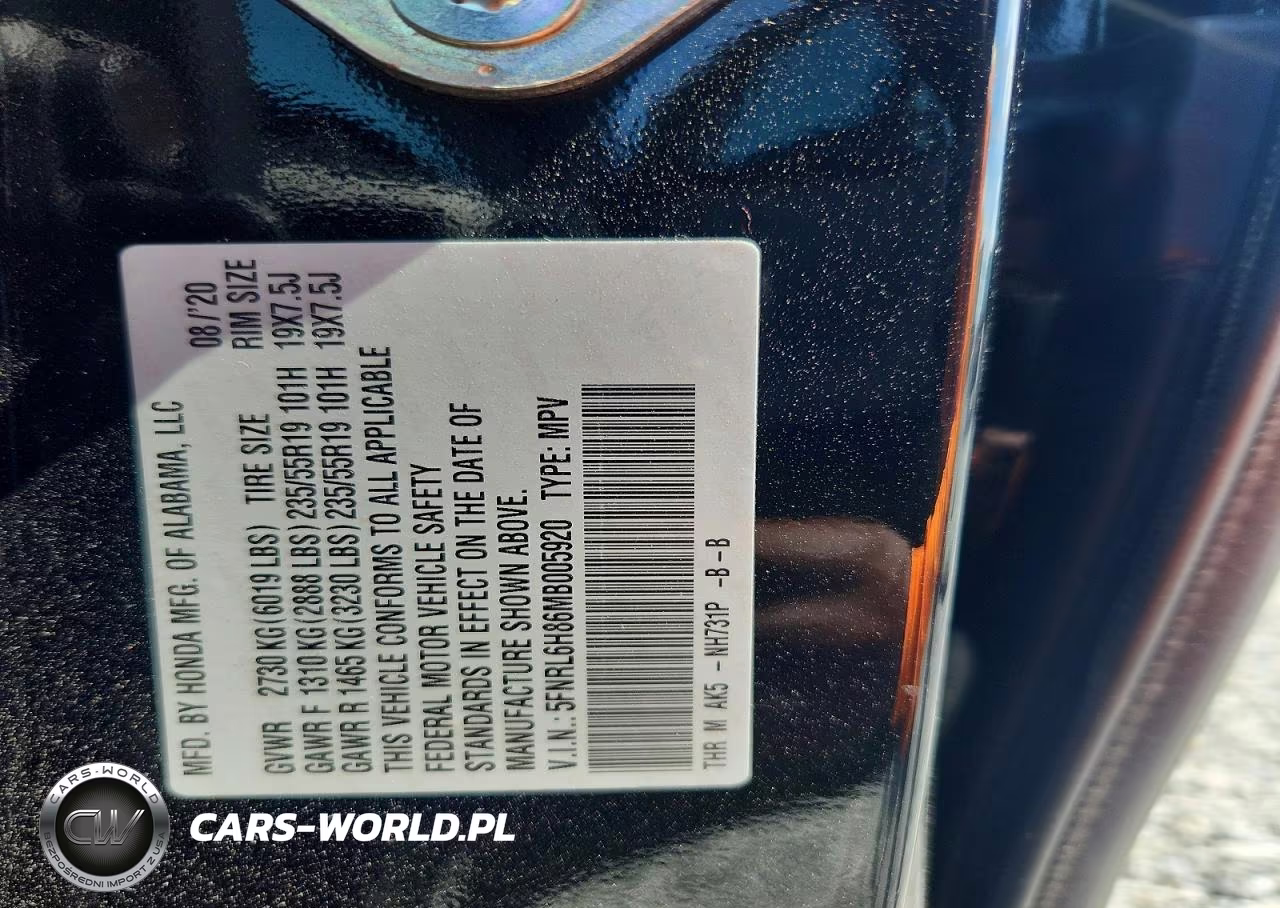 2021 Honda Odyssey Touring VIN:5FNRL6H86MB005920 - 14