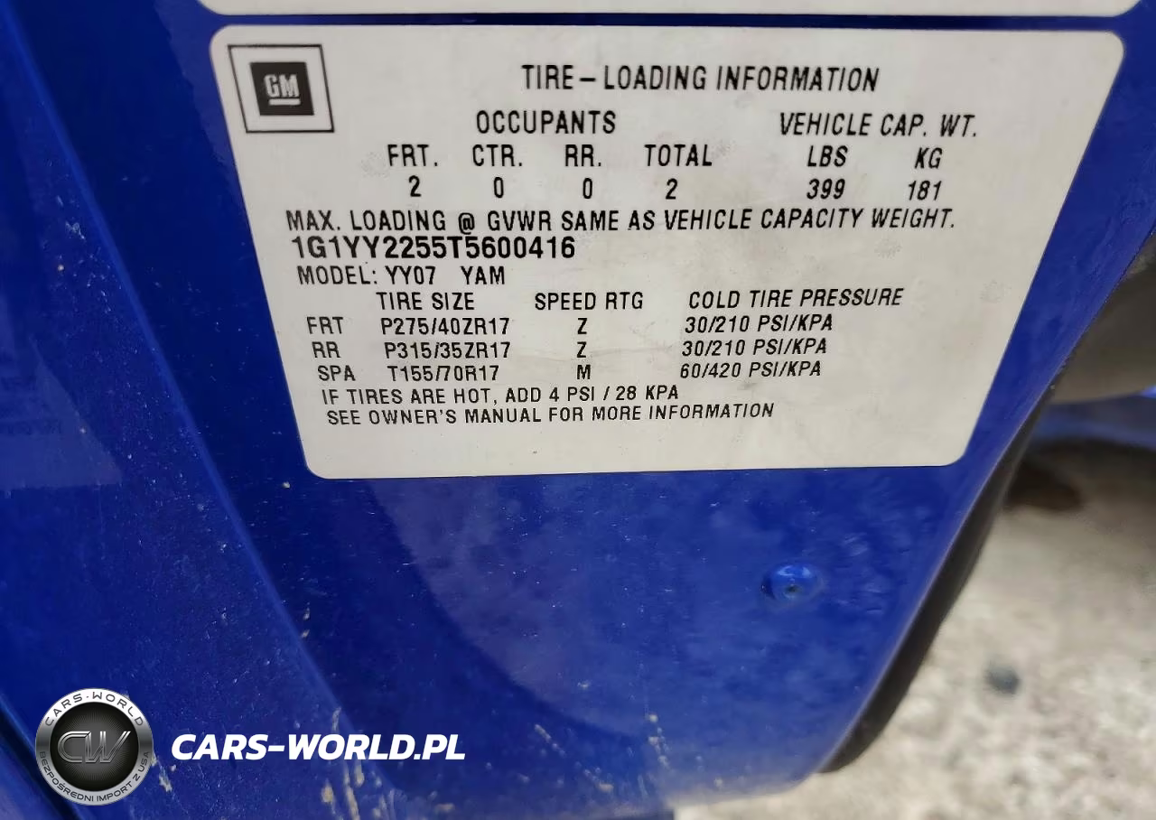 1996 Chevrolet Corvette VIN:1G1YY2255T5600416 - 13