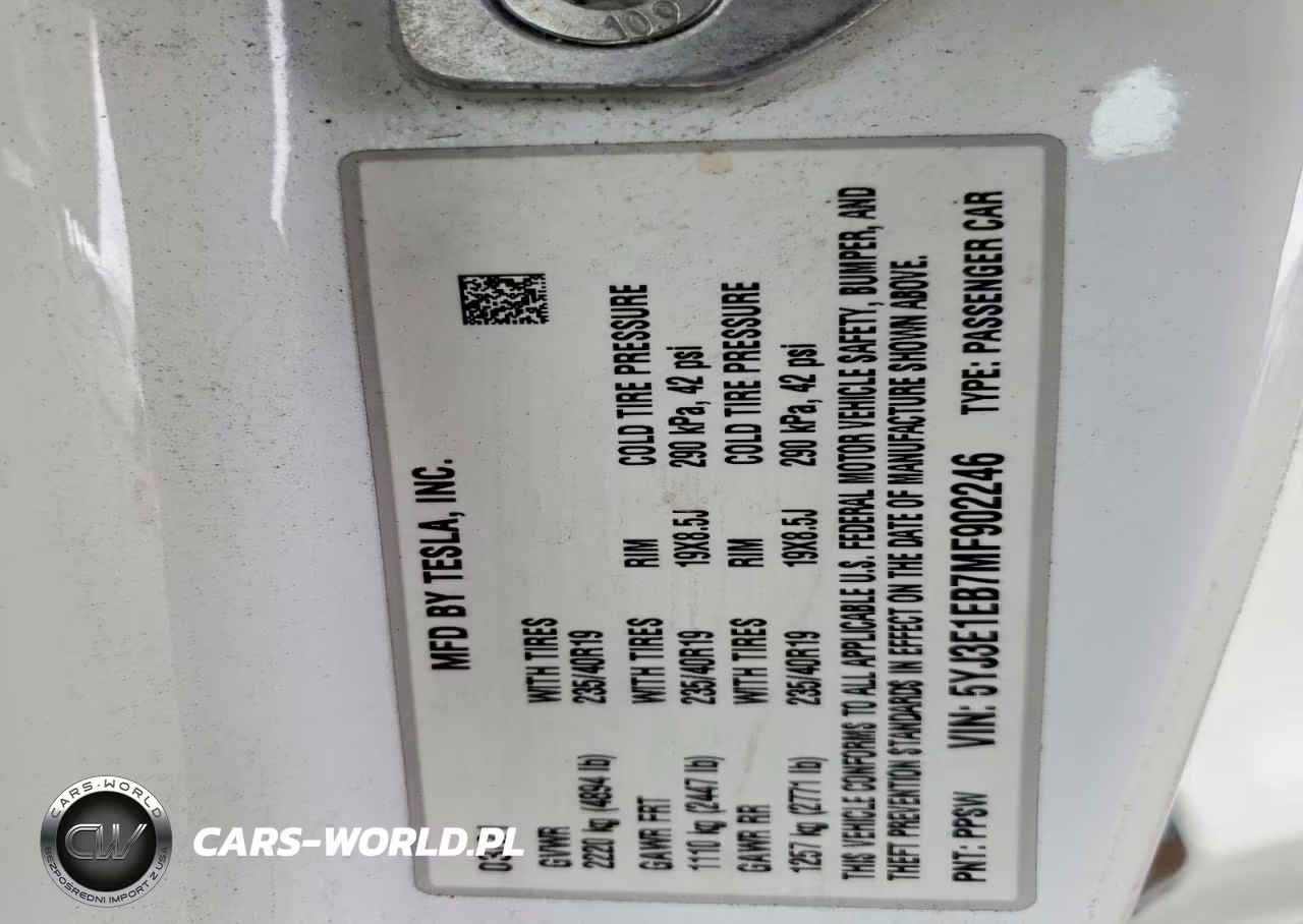 2021 Tesla Model 3 VIN:5YJ3E1EB7MF902246 - 12