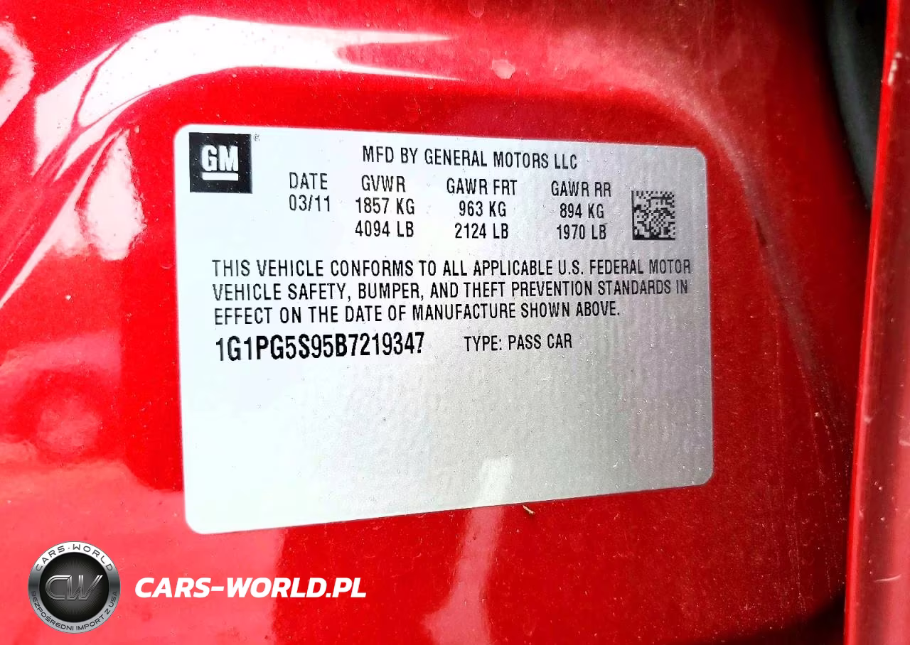 2011 Chevrolet Cruze Lt VIN:1G1PG5S95B7219347 - 12