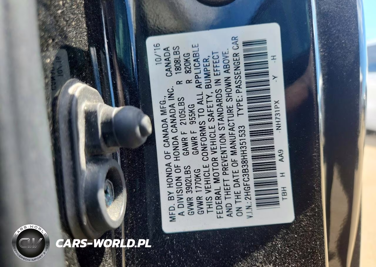 2017 Honda Civic Ex VIN:2HGFC3B38HH351533 - 12