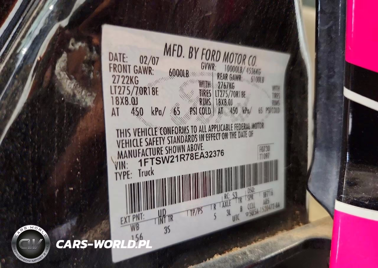 2008 Ford F250 Super Duty VIN:1FTSW21R78EA32376 - 12