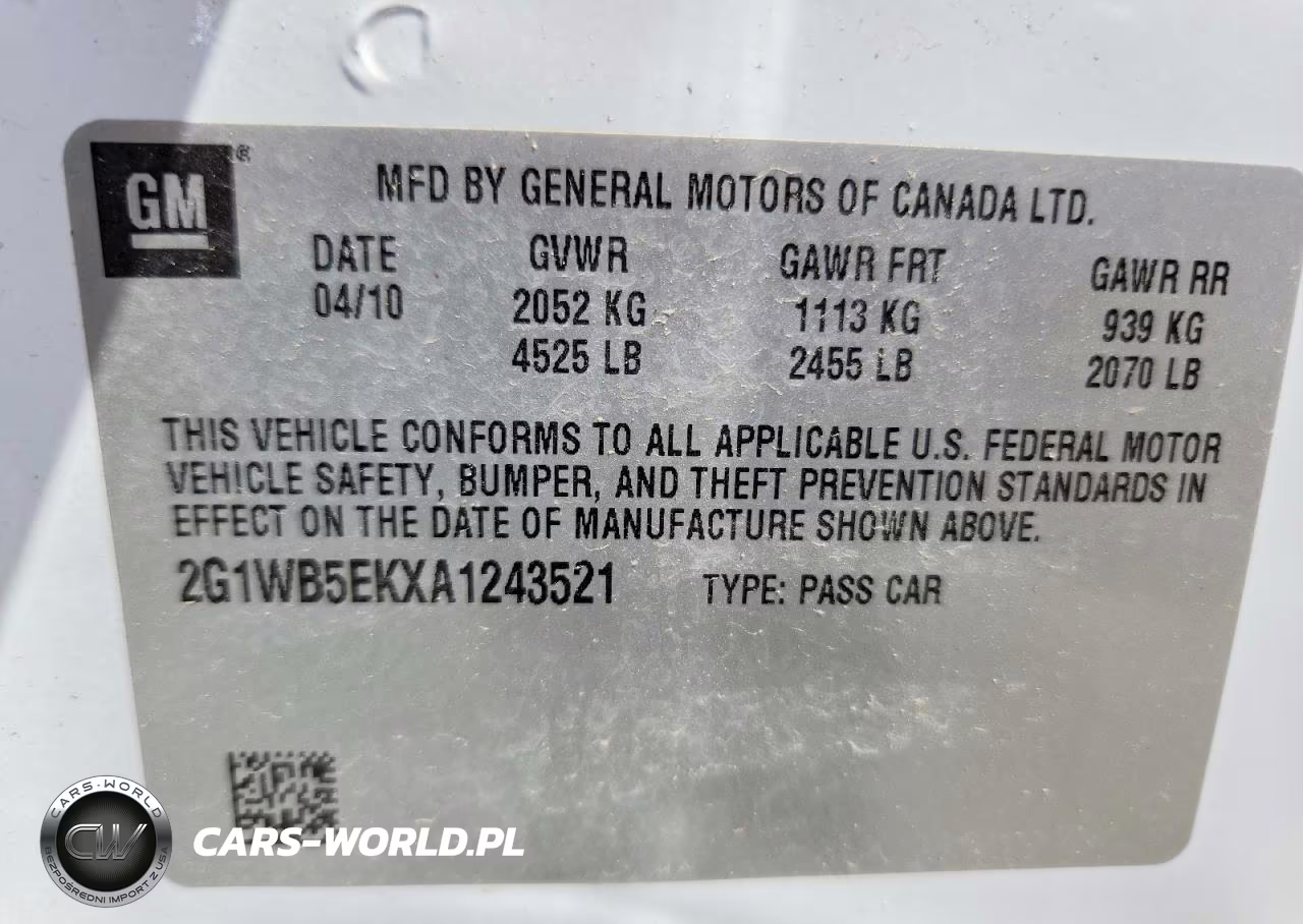 2010 Chevrolet Impala Lt VIN:2G1WB5EKXA1243521 - 12