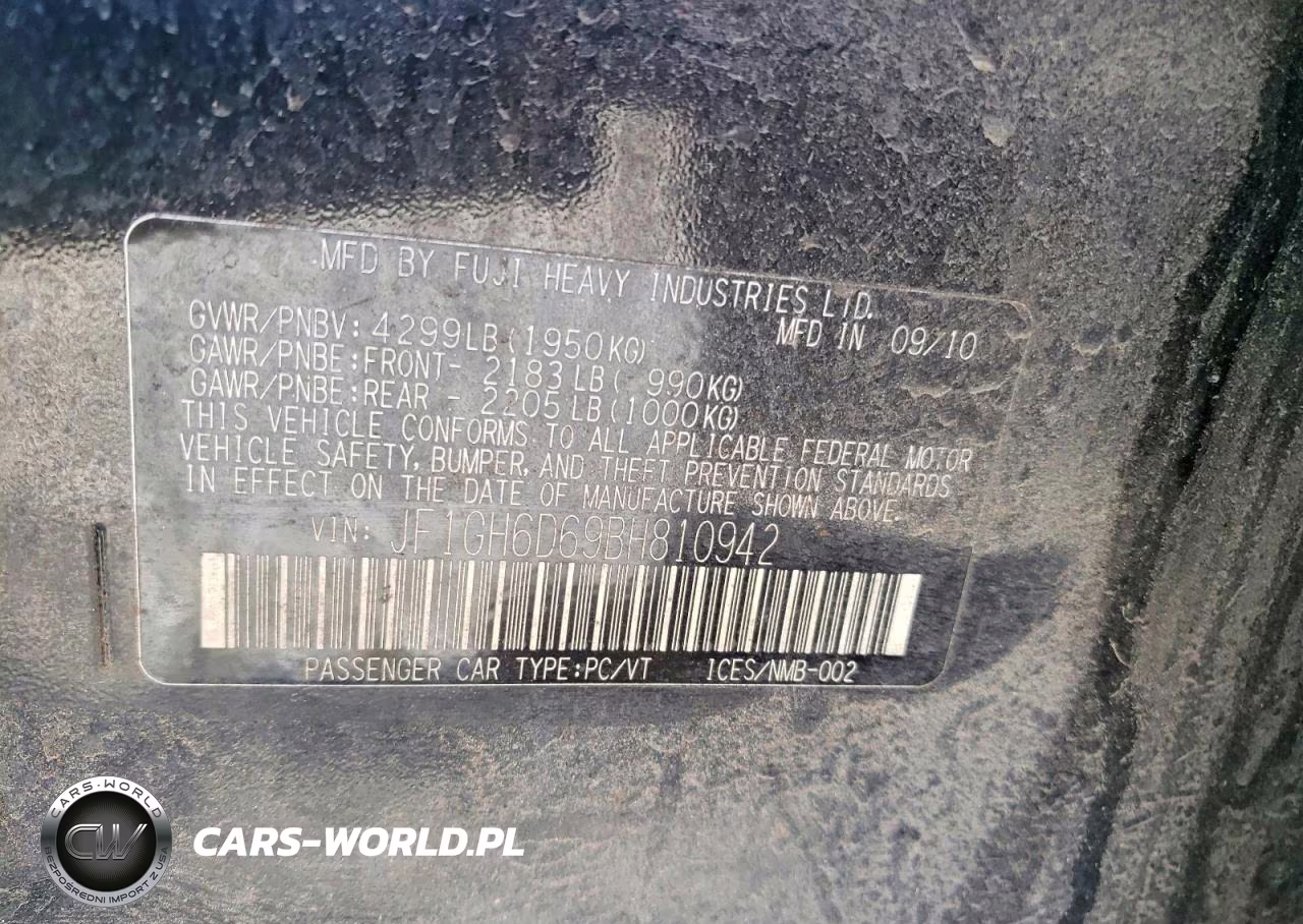 2011 Subaru Impreza Outback Sport VIN:JF1GH6D69BH810942 - 12