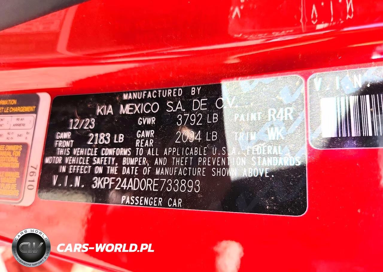 2024 Kia Forte Lxs VIN:3KPF24AD0RE733893 - 12