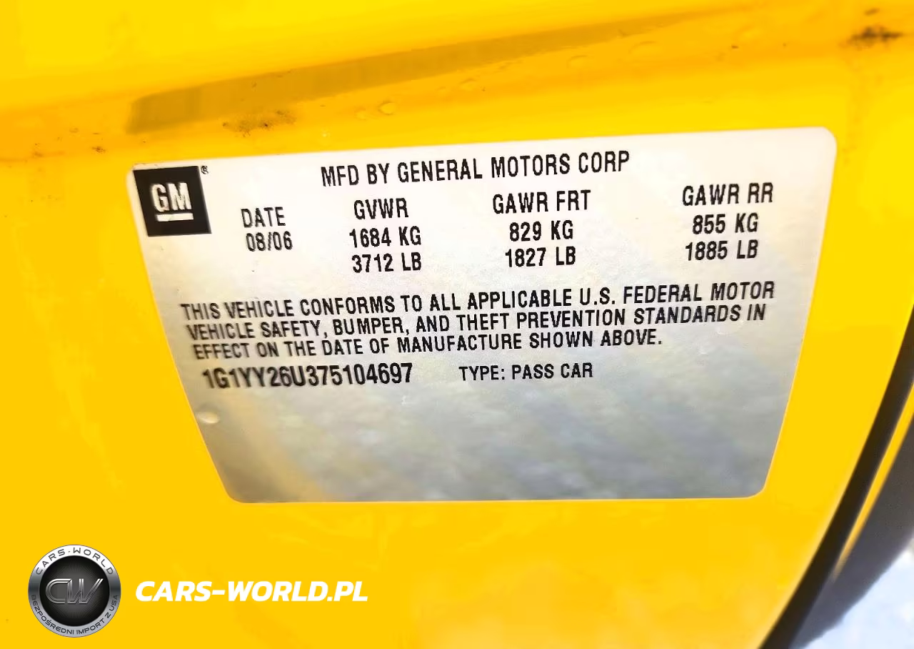 2007 Chevrolet Corvette VIN:1G1YY26U375104697 - 13