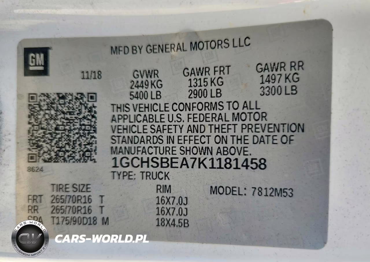 2019 Chevrolet Colorado VIN:1GCHSBEA7K1181458 - 13