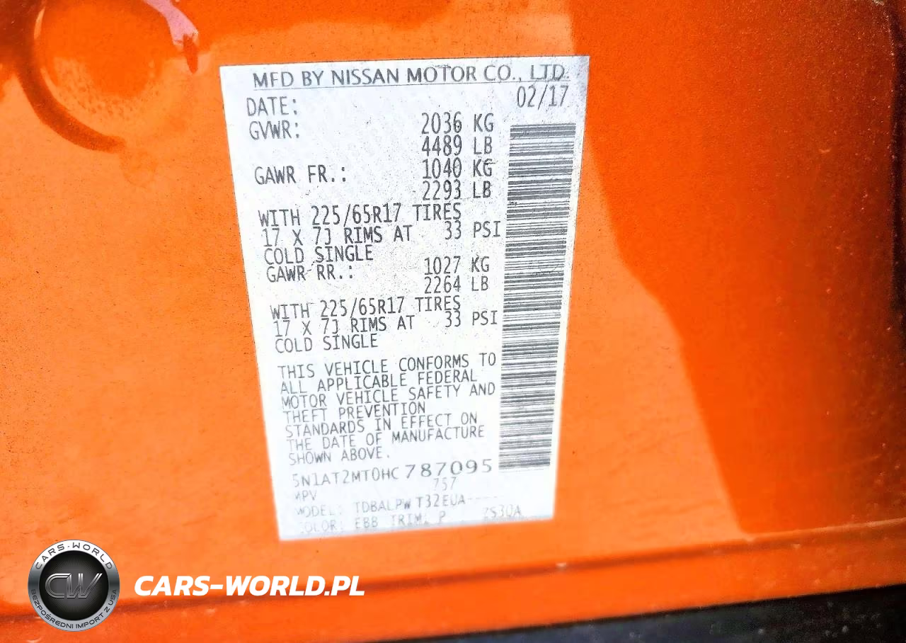 2017 Nissan Rogue S VIN:5N1AT2MT0HC787095 - 13