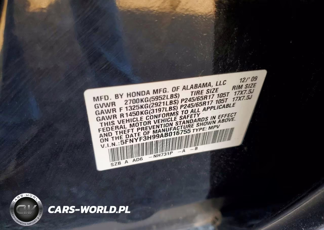2010 Honda Pilot Touring VIN:5FNYF3H99AB016755 - 13